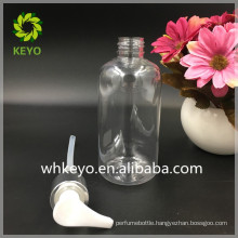 Plastic bottle cap label 150ML bottle pump transparent for shampoo hair care cosmetic